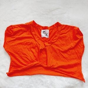 Private Academy Orange Cropped T-Shirt P798